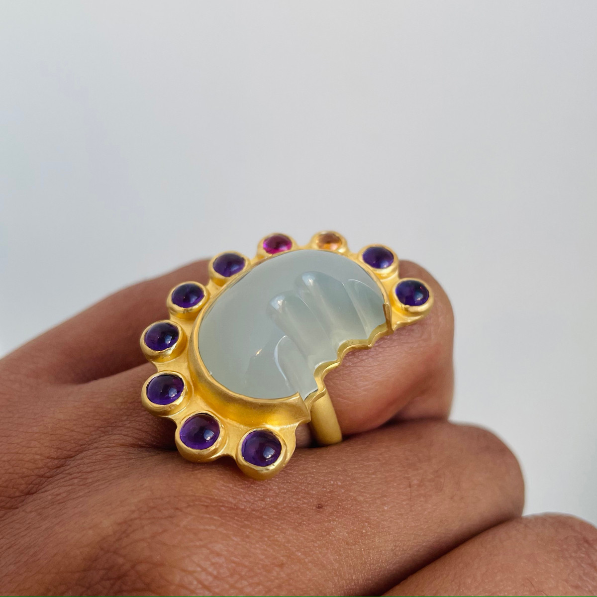 Berry Nougat Art Ring by Isla Gilham available at tomfoolery London as a part of Art Ring 2021 exhibition.