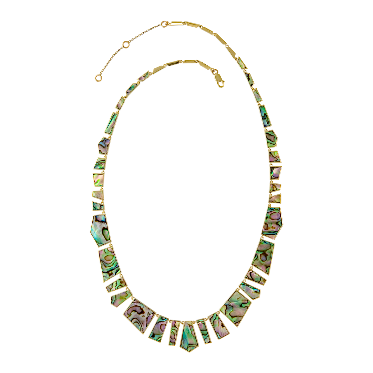 Tesserae Mother Of Pearl Large Necklace by metier by tomfoolery. Shop metier by tomfoolery online at tomfoolerylondon.co.uk