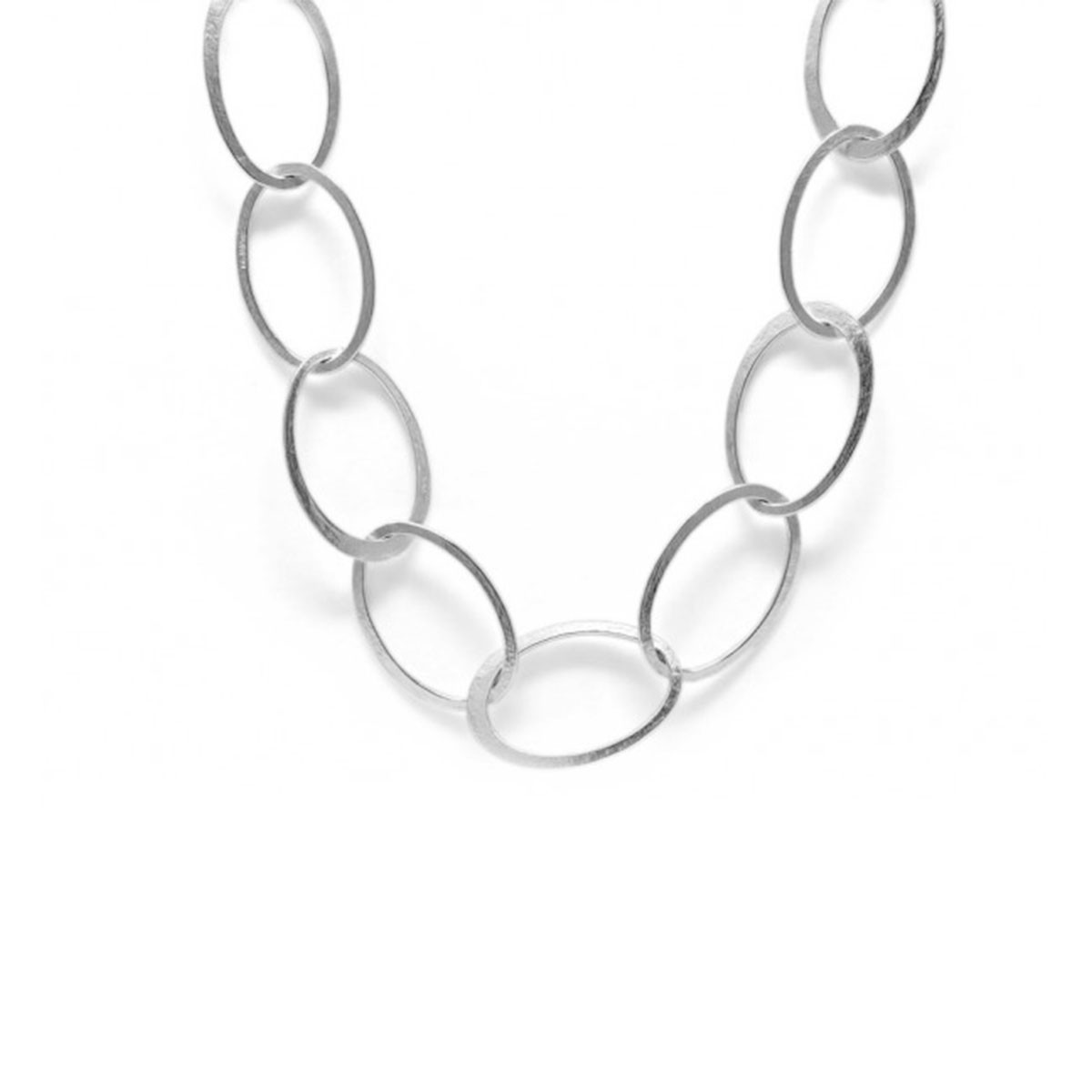 Long Halo Silver Necklace by Latham and Neve available at tomfoolery london.