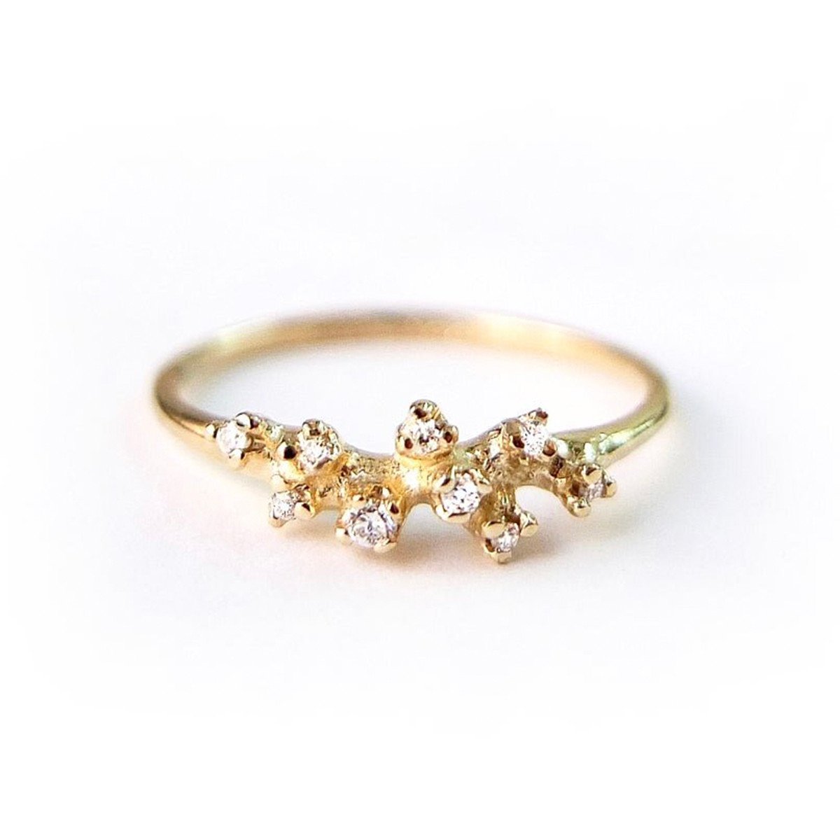 Classic Diamond Cluster Ring by N+A New York, Noriko and Akiko Sugawara available to buy online at tomfoolery london