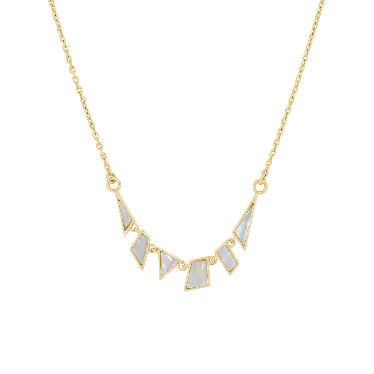 TESSERAE MOTHER OF PEARL MINI NECKLACE by metier by tomfoolery. Shop metier by tomfoolery online at tomfoolerylondon.co.uk