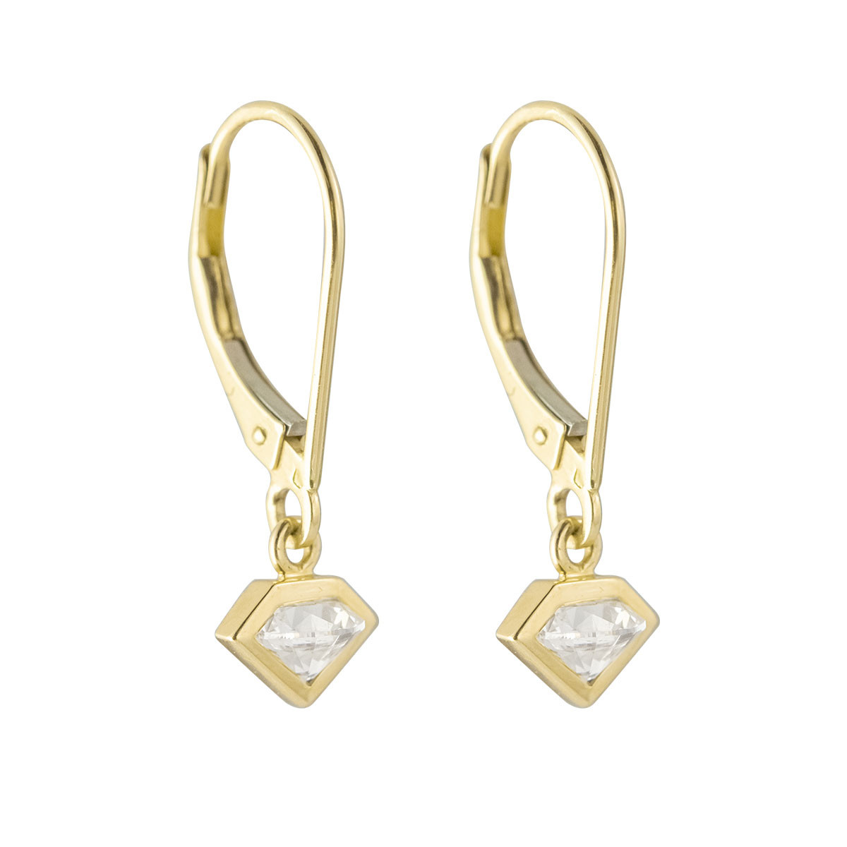 Duo Diamond Half & Half Drop Earrings, Infinite, Tomfoolery