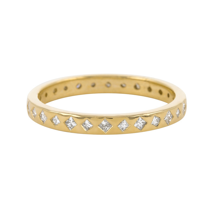 Full Princess Eternity Ring by tf diamonds available at tomfoolery london