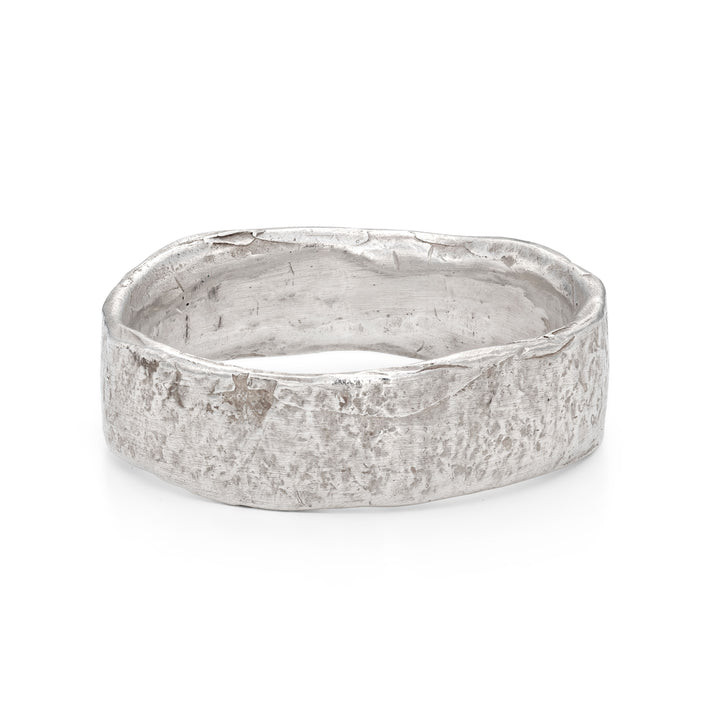 Stone Wide Silver by Emily Nixon available online at tomfoolery london