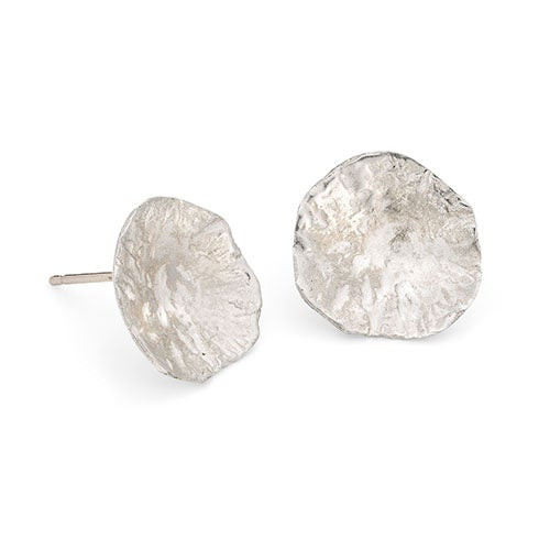 Limpet Studs Silver by Emily Nixon available online at tomfoolery london