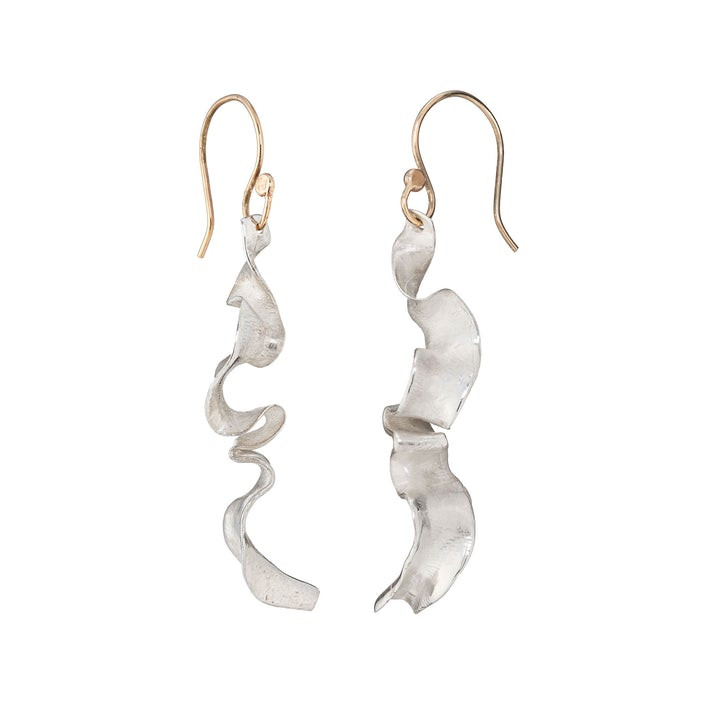 Sea Grass Drop Earrings Silver by Emily Nixon available online at tomfoolery london