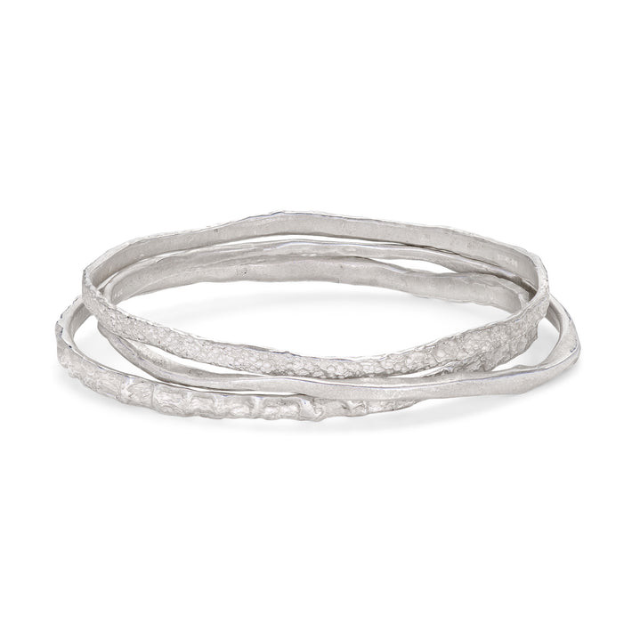 Urchin Fine Bangle Silver by Emily Nixon available online at tomfoolery london