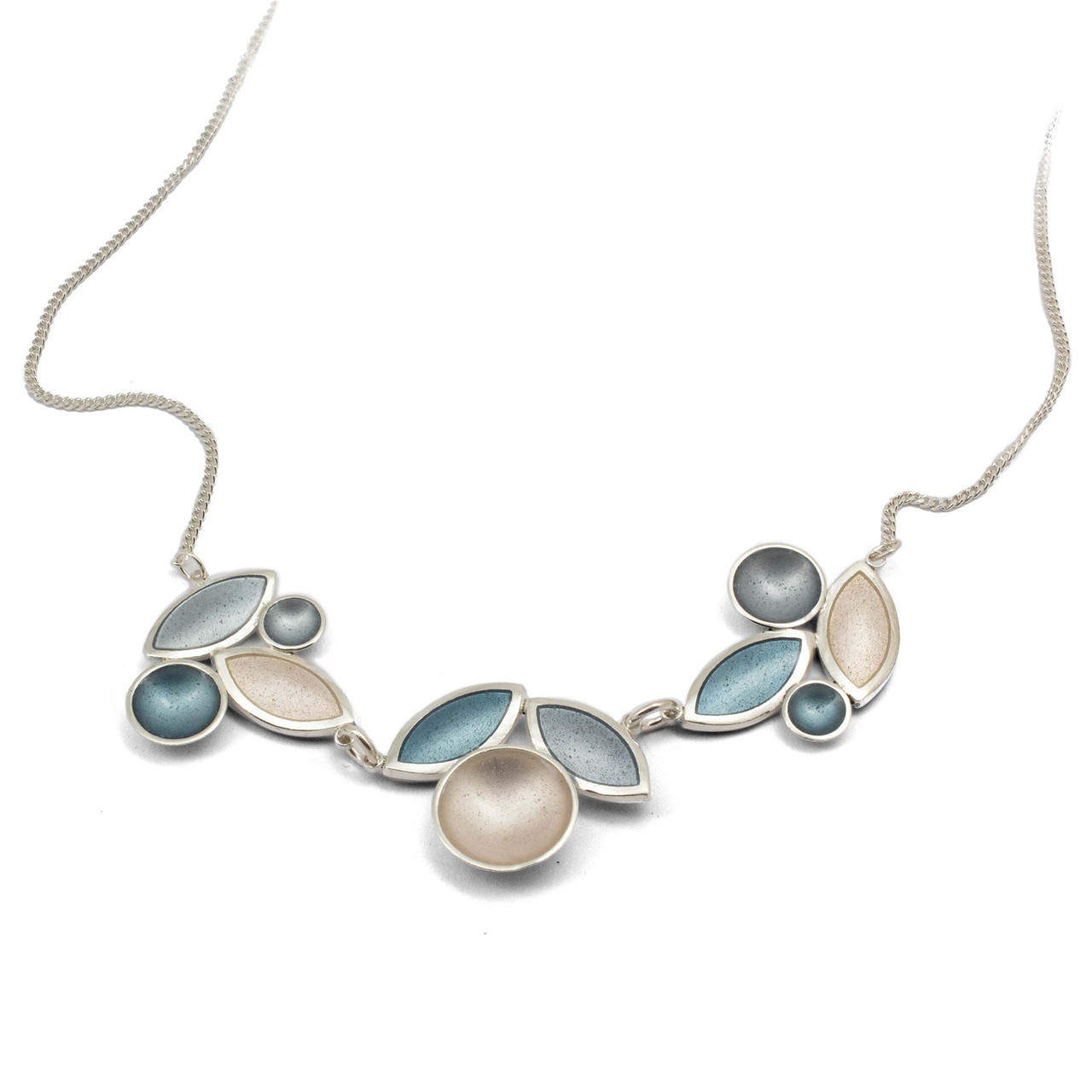 Triple Section Leaf Necklace Melanie Hamlet, Kokkino, available to shop online at tomfoolery london