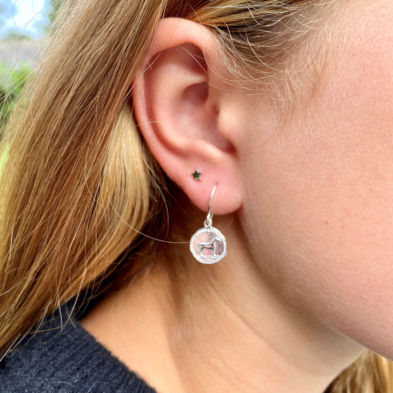 Reeves & Reeves: Horse Coin Earrings, tomfoolery