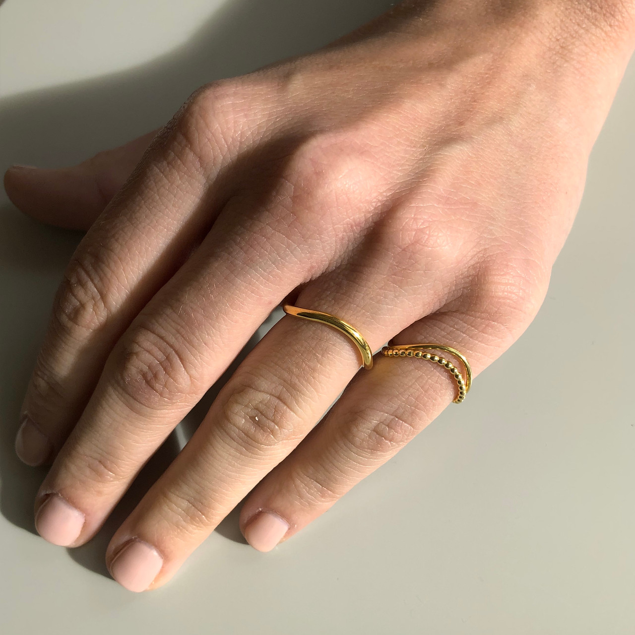 Perle Loop Ring Gold Plated - Tomfoolery London