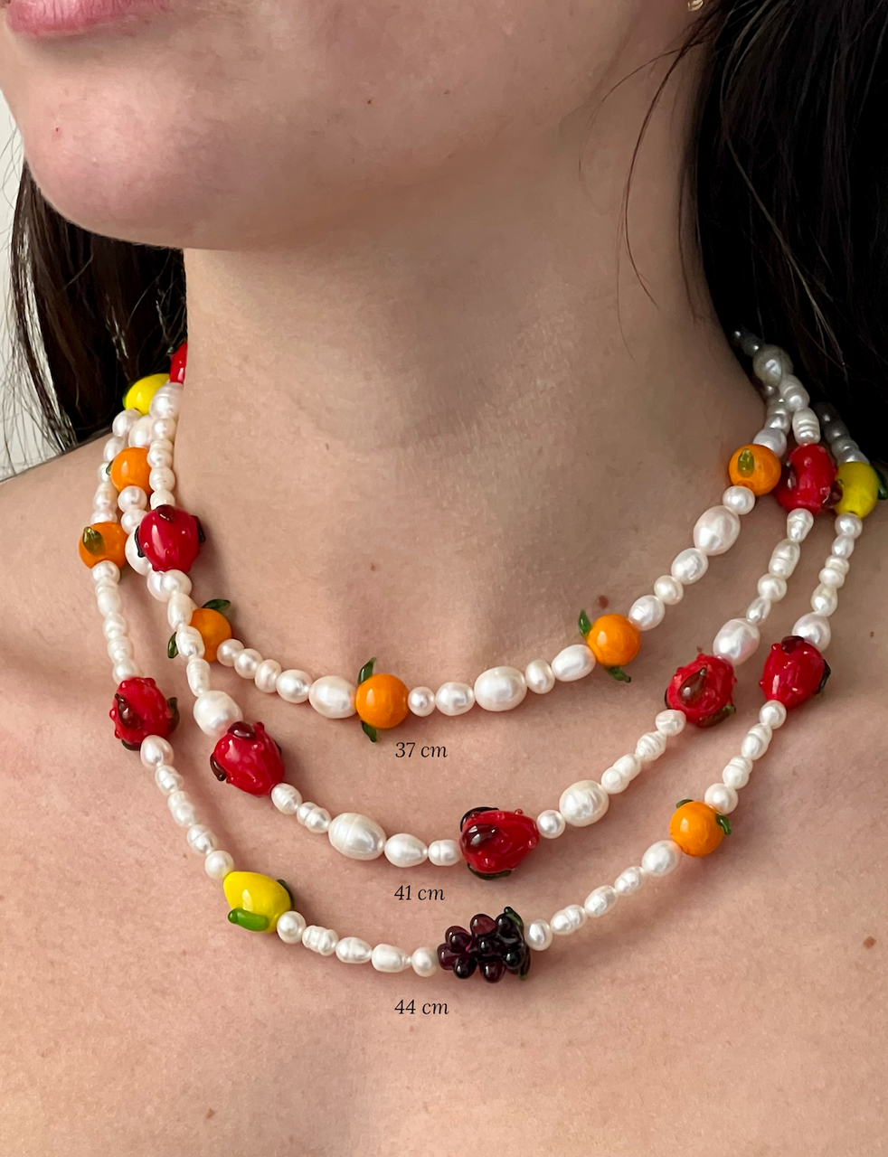 Ninfa Handmade: Tangerine Pearl Choker Necklace, tomfoolery