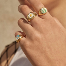 【WILHELMINA GARCIA】 GOLD YIN/YANG EARRING BLUE gold_blue_yin_yang_studs.jpg?v