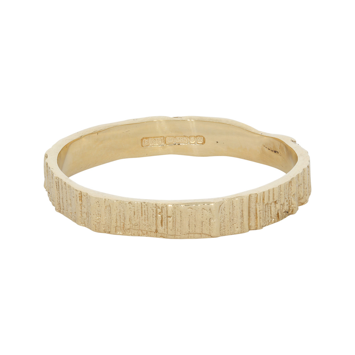 Eily O'Connell: 3mm Bark Band 14ct Yellow Gold, tomfoolery