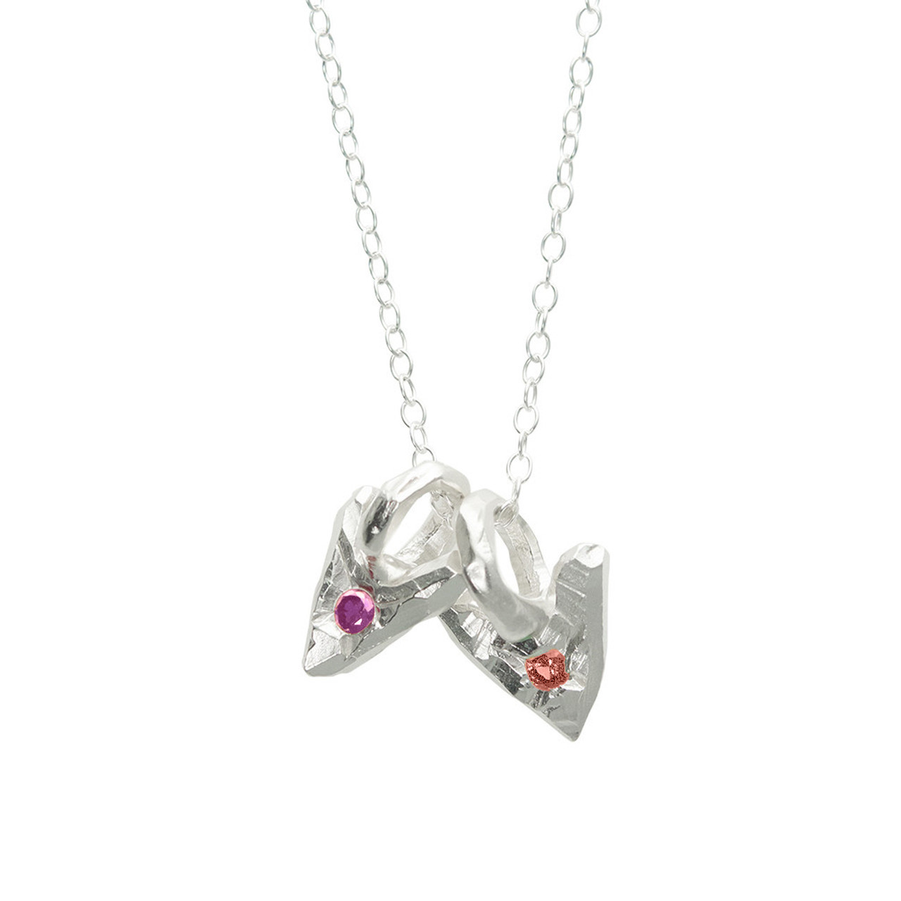 TF Exclusive : Twin Hearts Pendant, The Ouze, Tomfoolery London