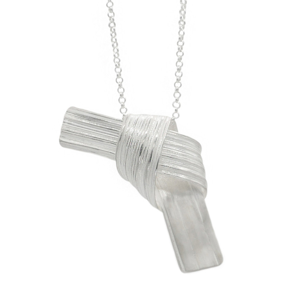 Marion Leboutieiller: Large Knot Pendant Silver, tomfoolery