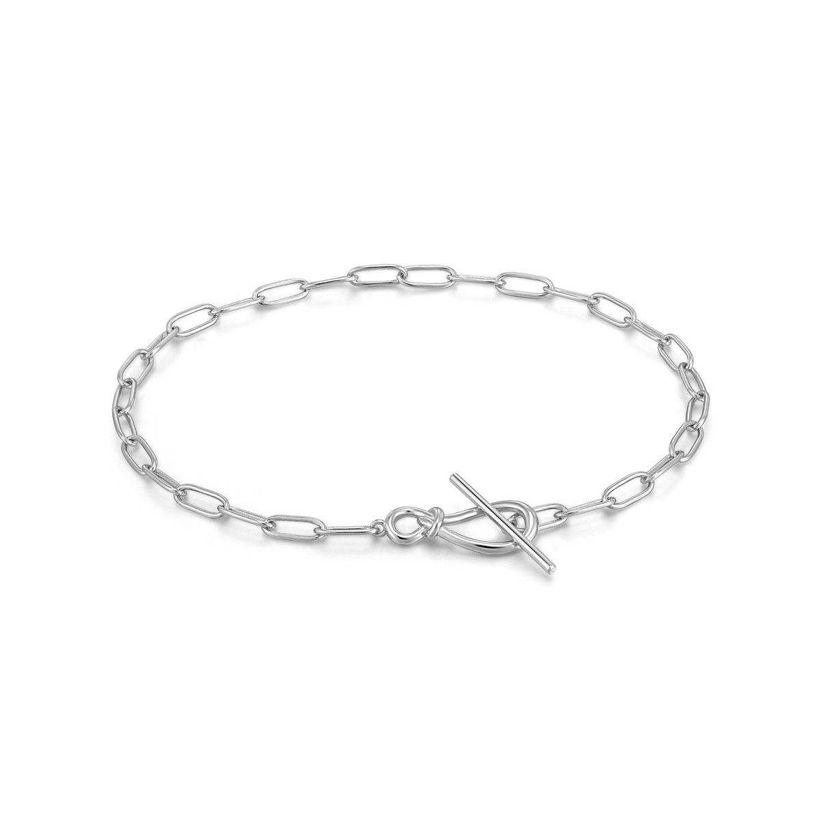 Ania Haie,Silver Knot T Bar Chain Bracelet, Tomfoolery London