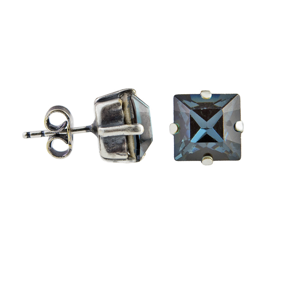 tomfoolery Square Crystal Stud Earrings