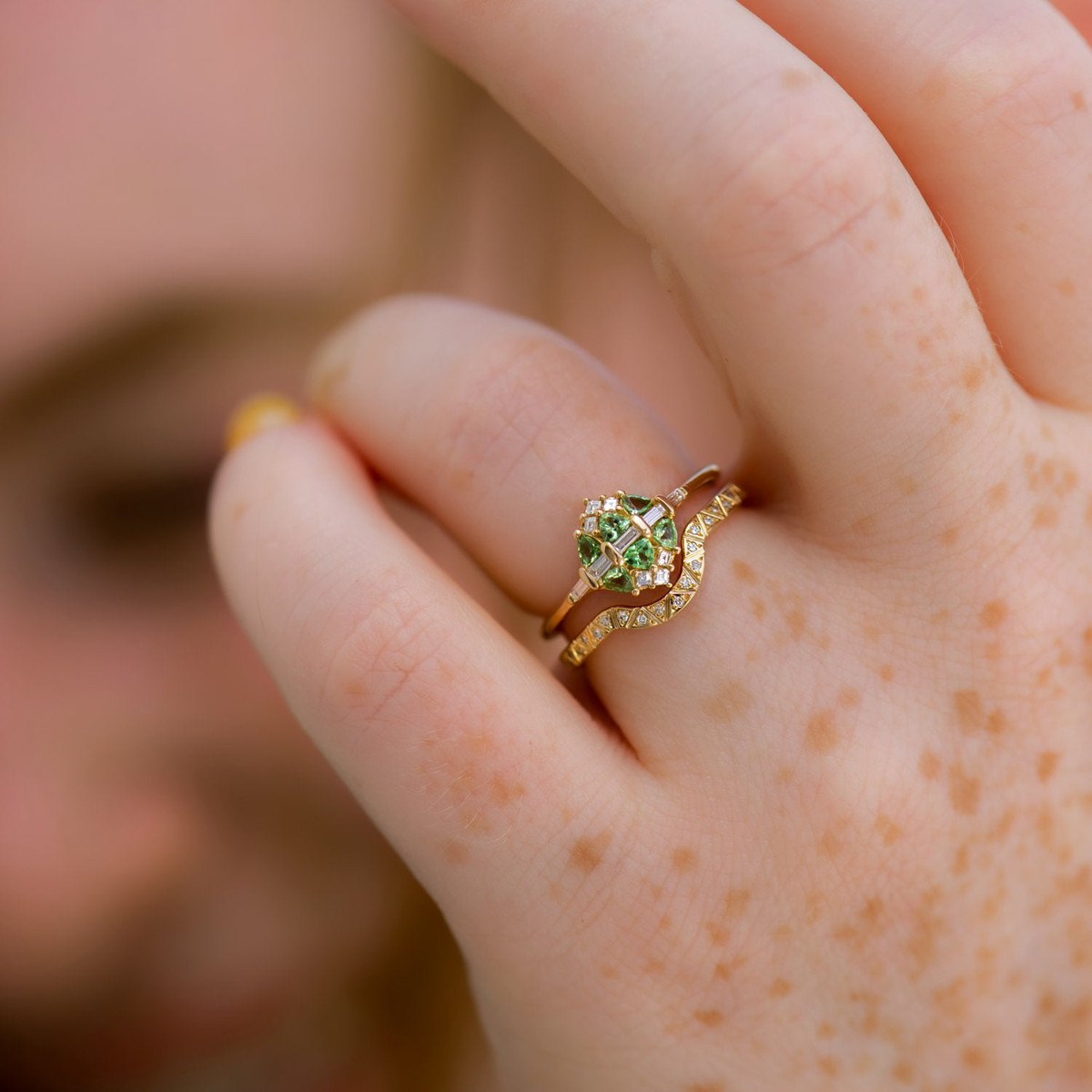 Geometric Emerald Cut Diamond Engagement Ring – ARTEMER