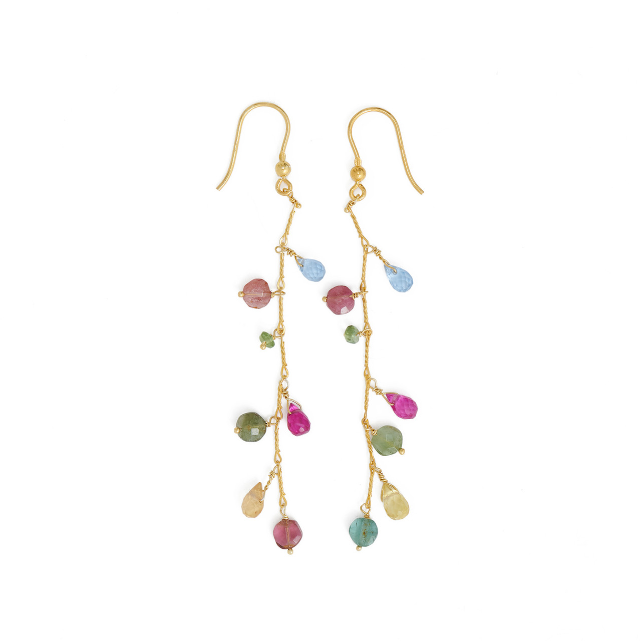 Untitledition: Mughetto Gemstone Drop Earrings, tomfoolery