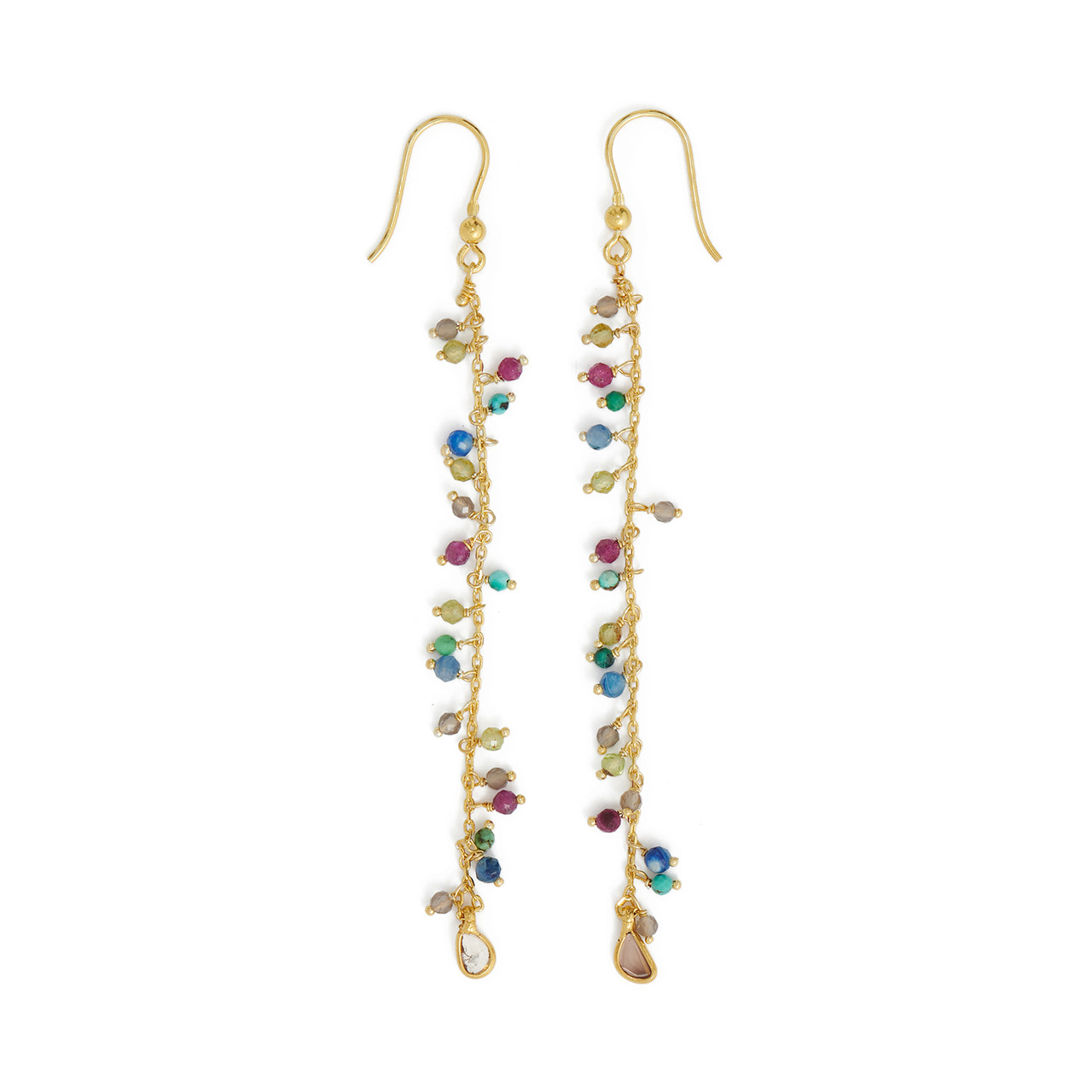 Untitledition: Ribes Polki Gemstone Drop Earrings, tomfoolery