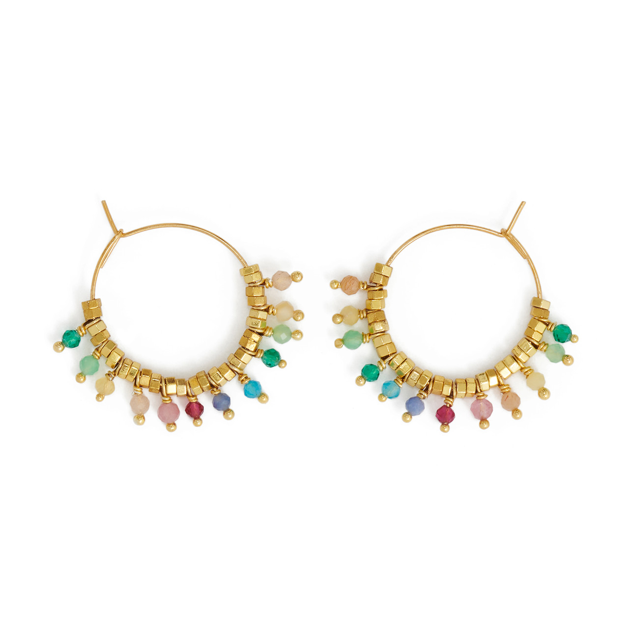 Untitledition: Foresta Gemstone Hoop Earrings, tomfoolery