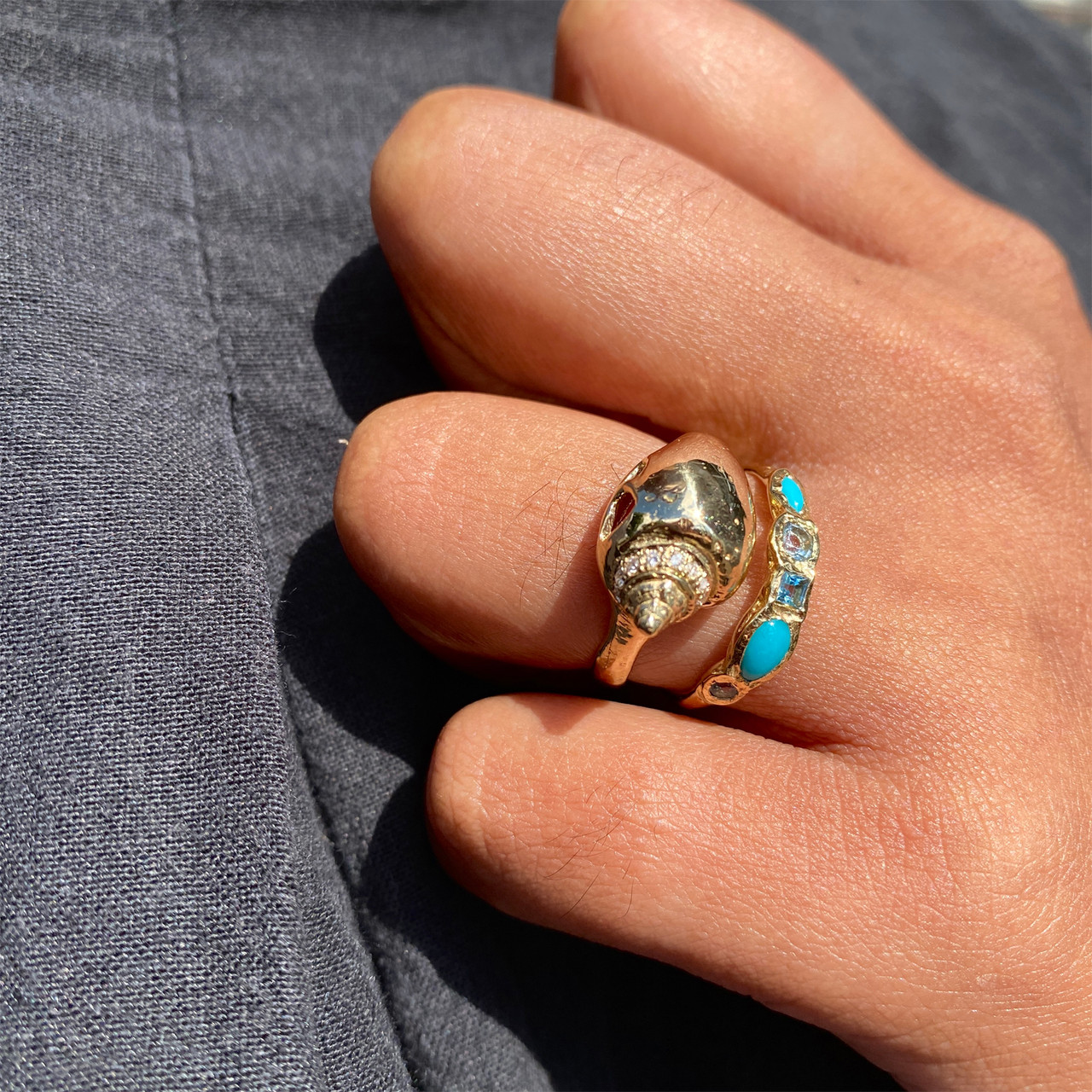 Misa Hamamoto: Journey Treasure Lagoon Ring, Tomfoolery London