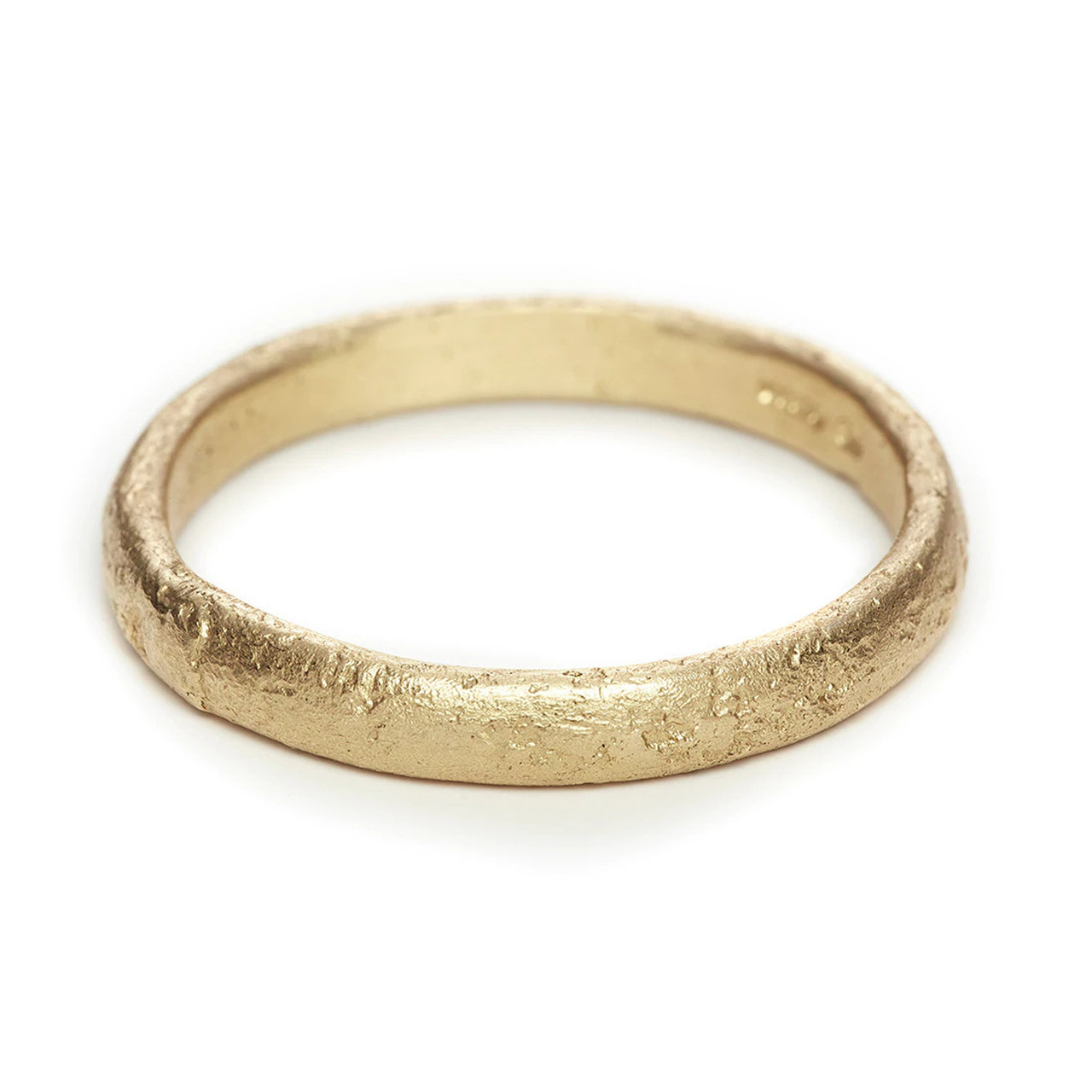 Raw Gold 3.5mm Textured Wedding Band, Ruth Tomlinson, tomfoolery