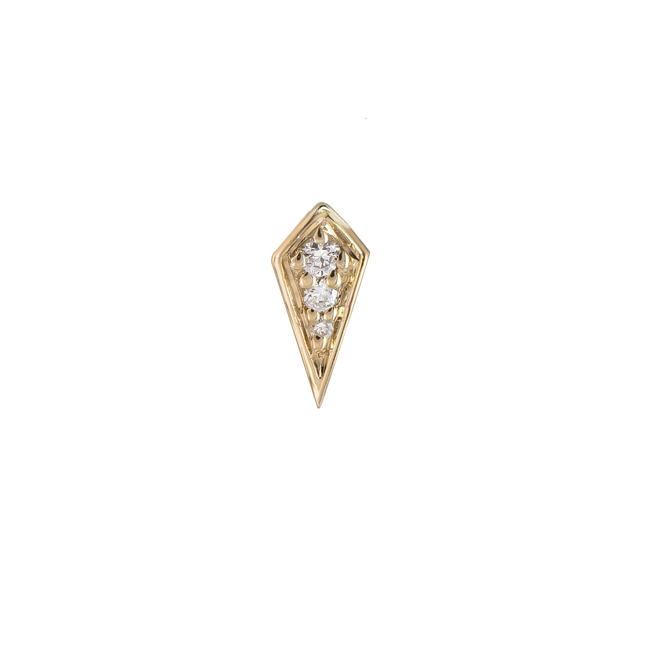 metier by tomfoolery: Mini Point Rhombus Gemstone Studs