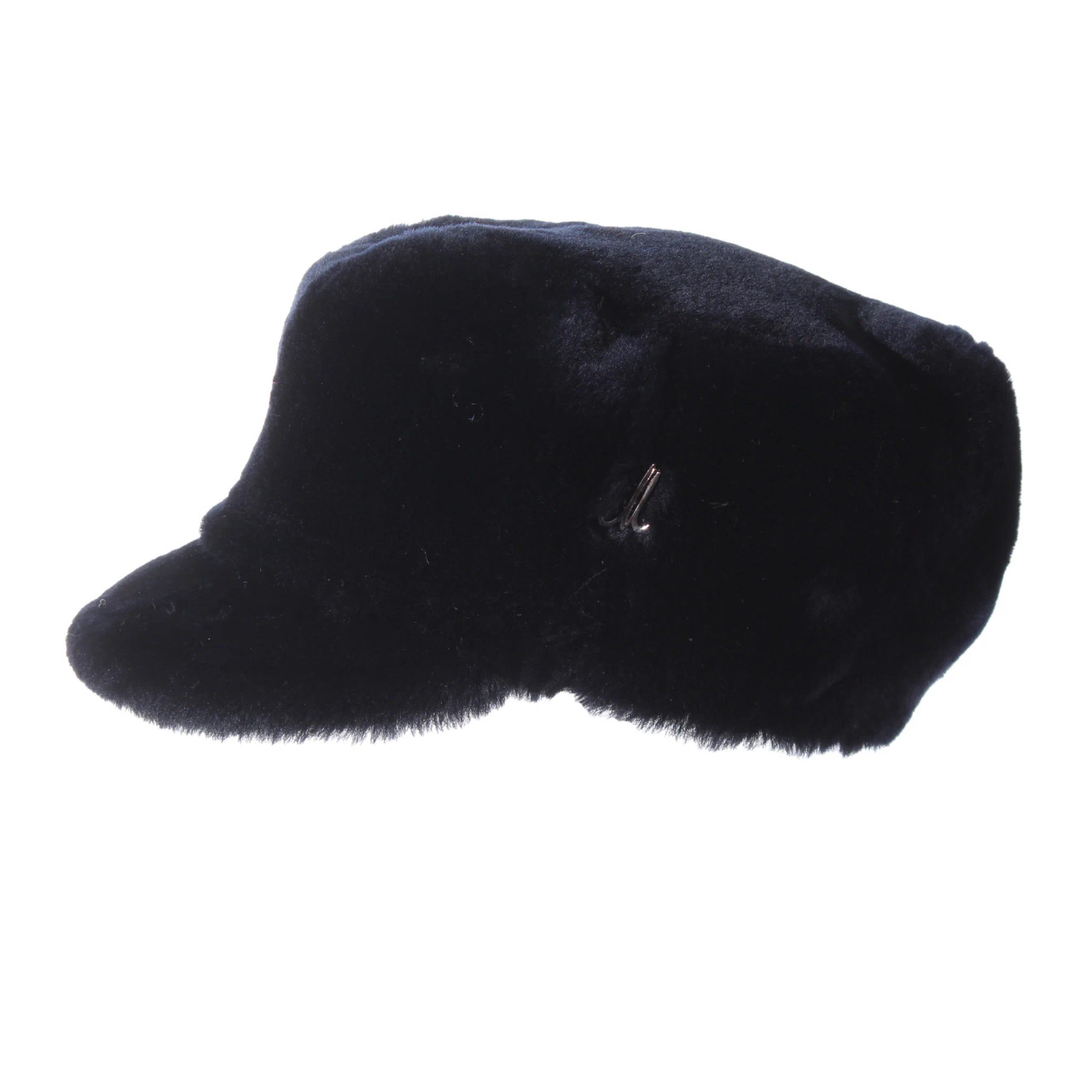 Muhlbauer: Dark Blue Unisex Fur Cap, tomfoolery london