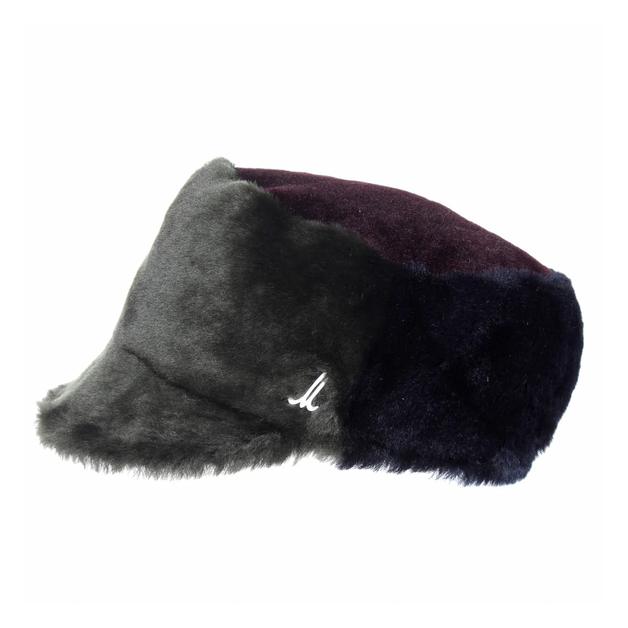 Muhlbauer: Dark Green and Brown Unisex Fur Cap, tomfoolery london