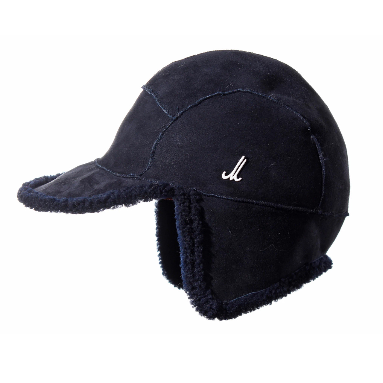 Muhlbauer: Cap in Dark Blue Lambskin, tomfoolery london