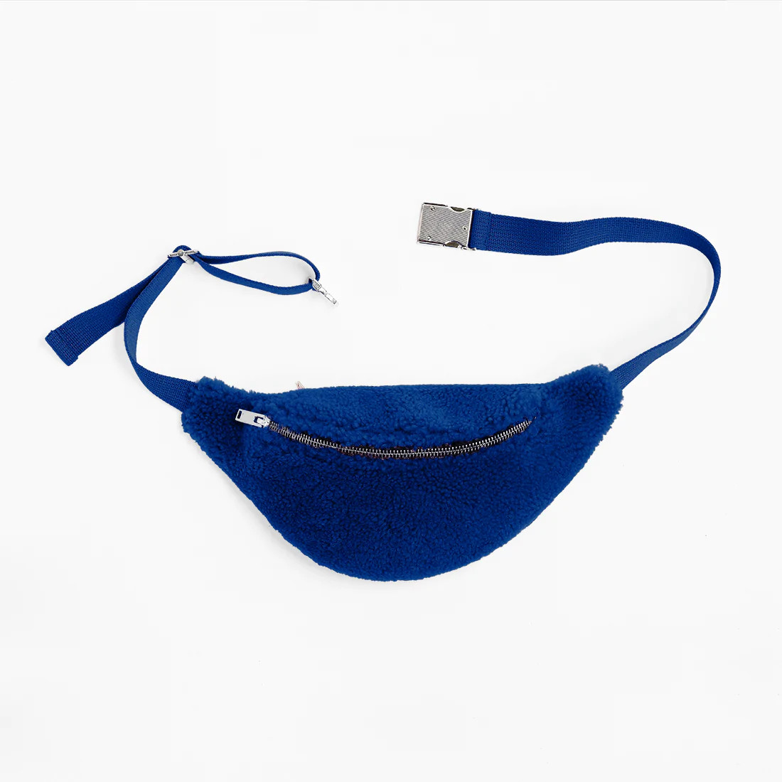Toasties Paris: Sheepskin Bright Blue Bum Bag, tomfoolery london