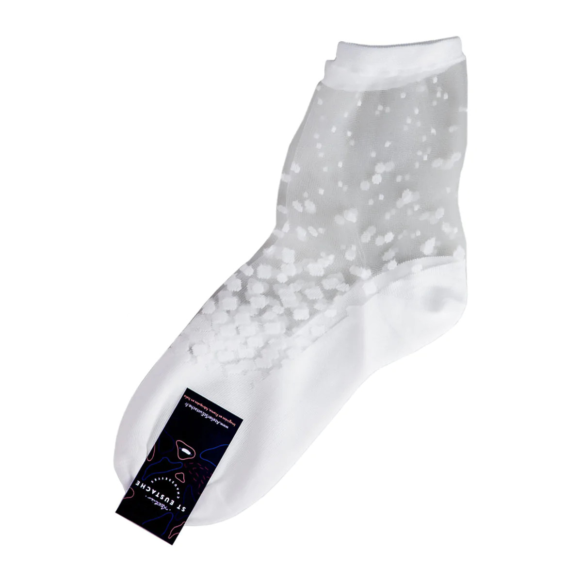 Atelier St Eustache: Nakameguro White Transparent Socks, tomfoolery