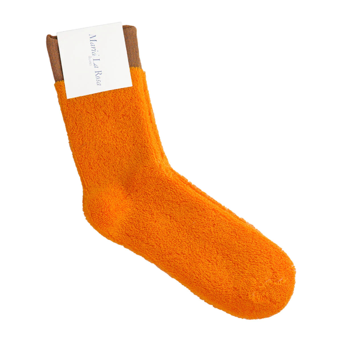 Maria La Rosa: Cosy Socks Orange and Brown, tomfoolery