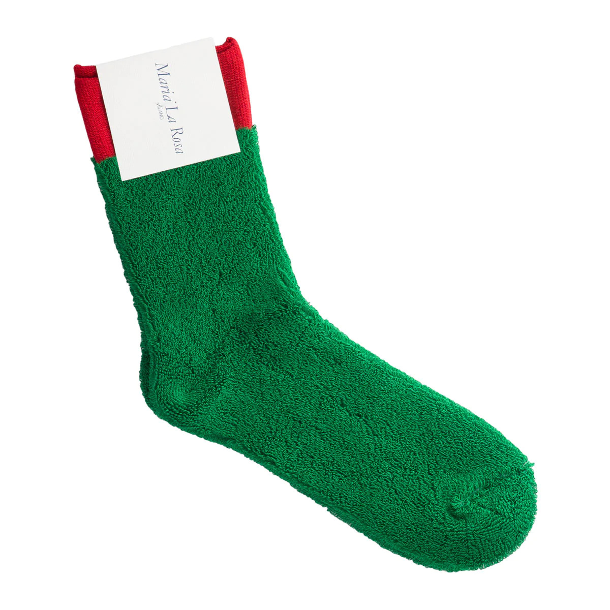 Maria La Rosa: Cosy Socks Green and Red, tomfoolery