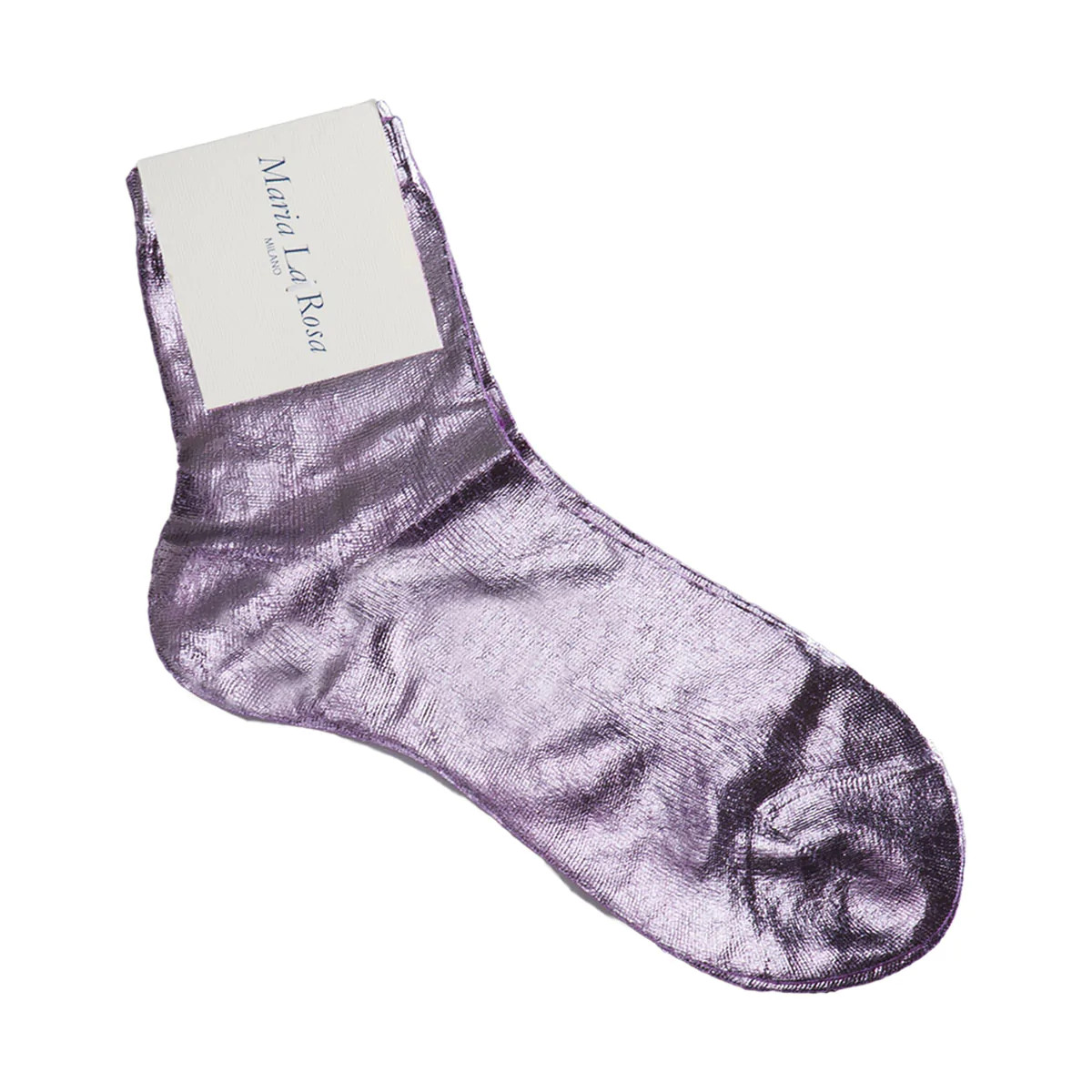 Maria La Rosa: Metallic Socks Lilac, tomfoolery
