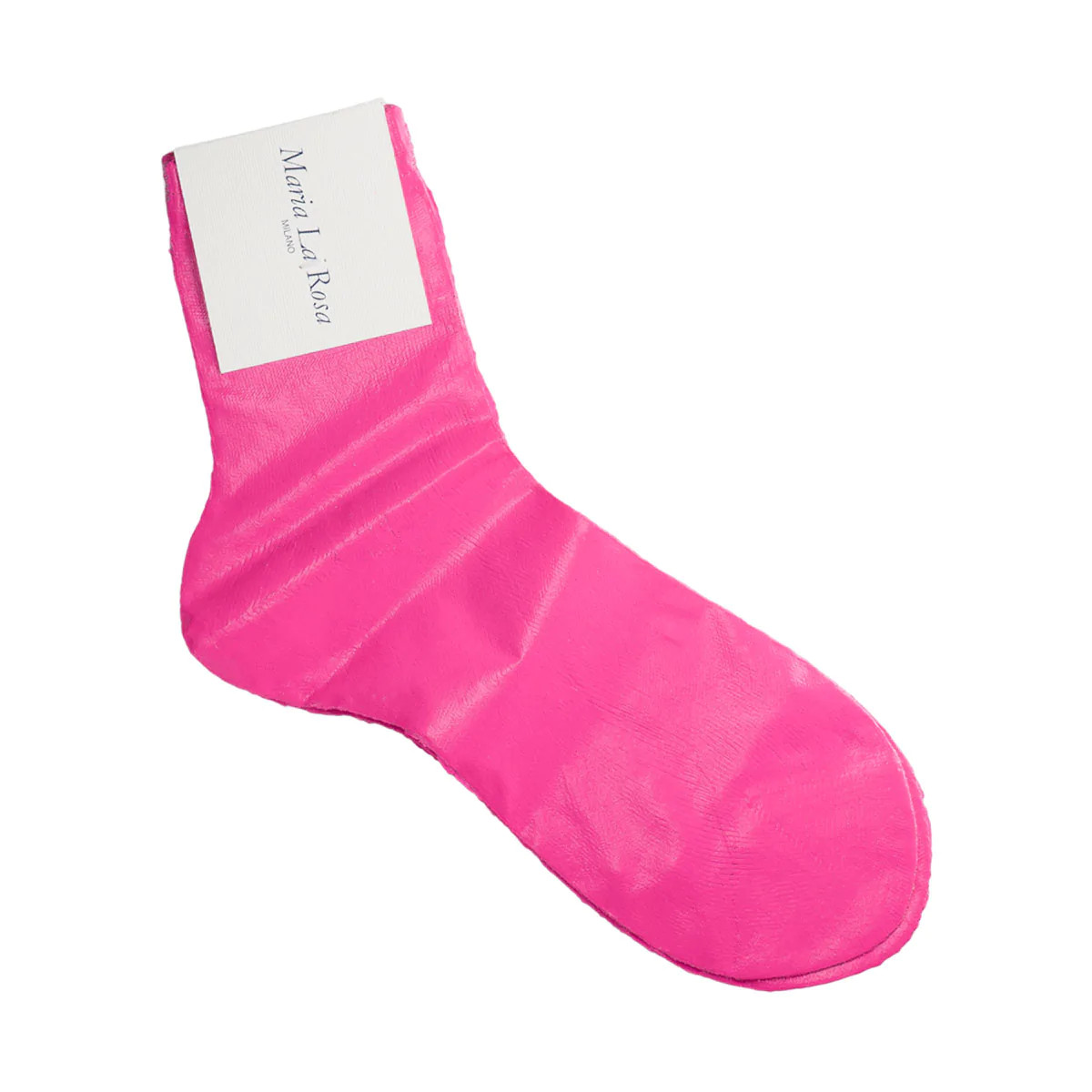 Maria La Rosa: Metallic Socks Fluorescent Pink, tomfoolery