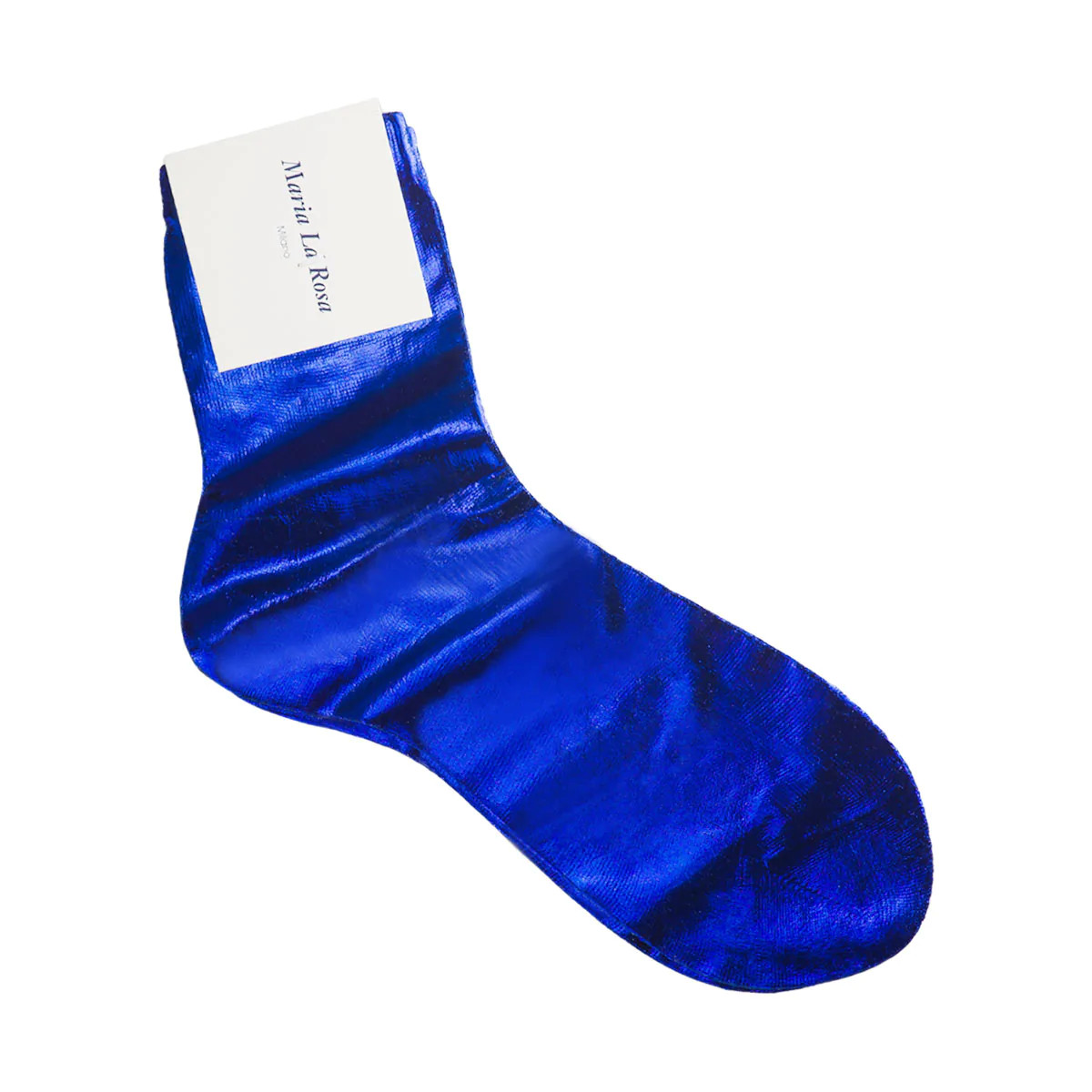 Maria La Rosa: Metallic Socks Electric Blue, tomfoolery