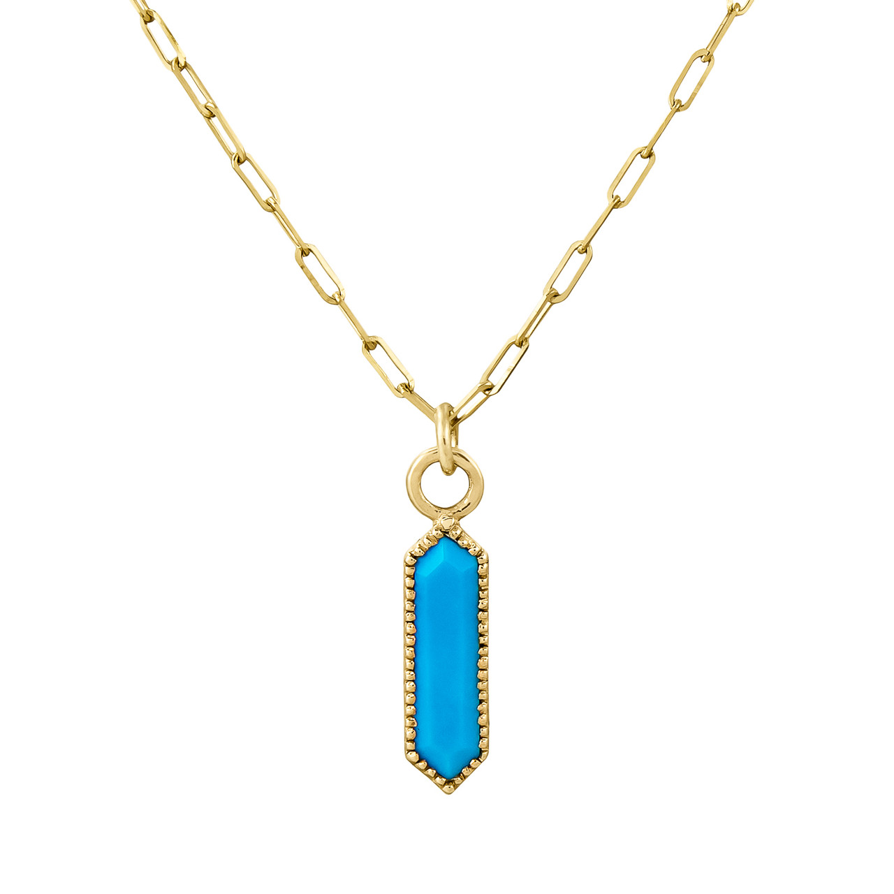 metier by tomfoolery: Astra Hexa Turquoise Pendant