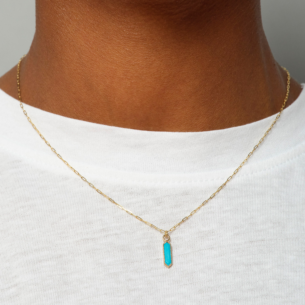 metier by tomfoolery: Astra Hexa Turquoise Pendant