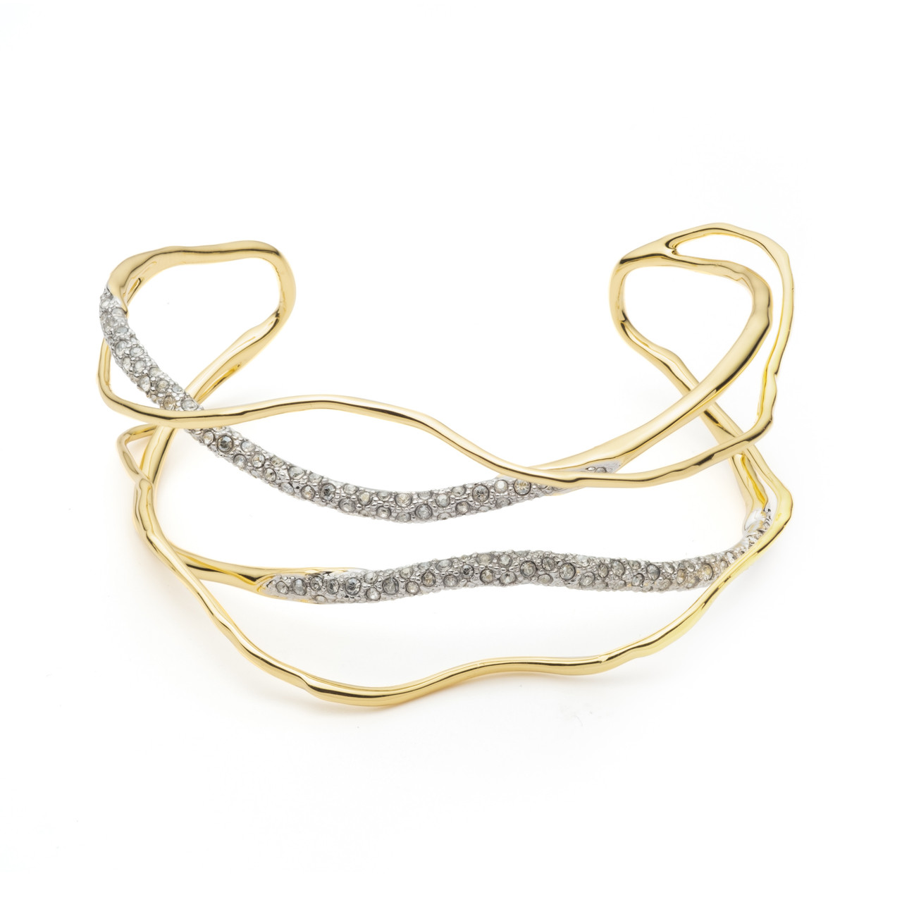 Alexis Bittar: Solanales Crystal Cuff Bracelet Champagne, tomfoolery