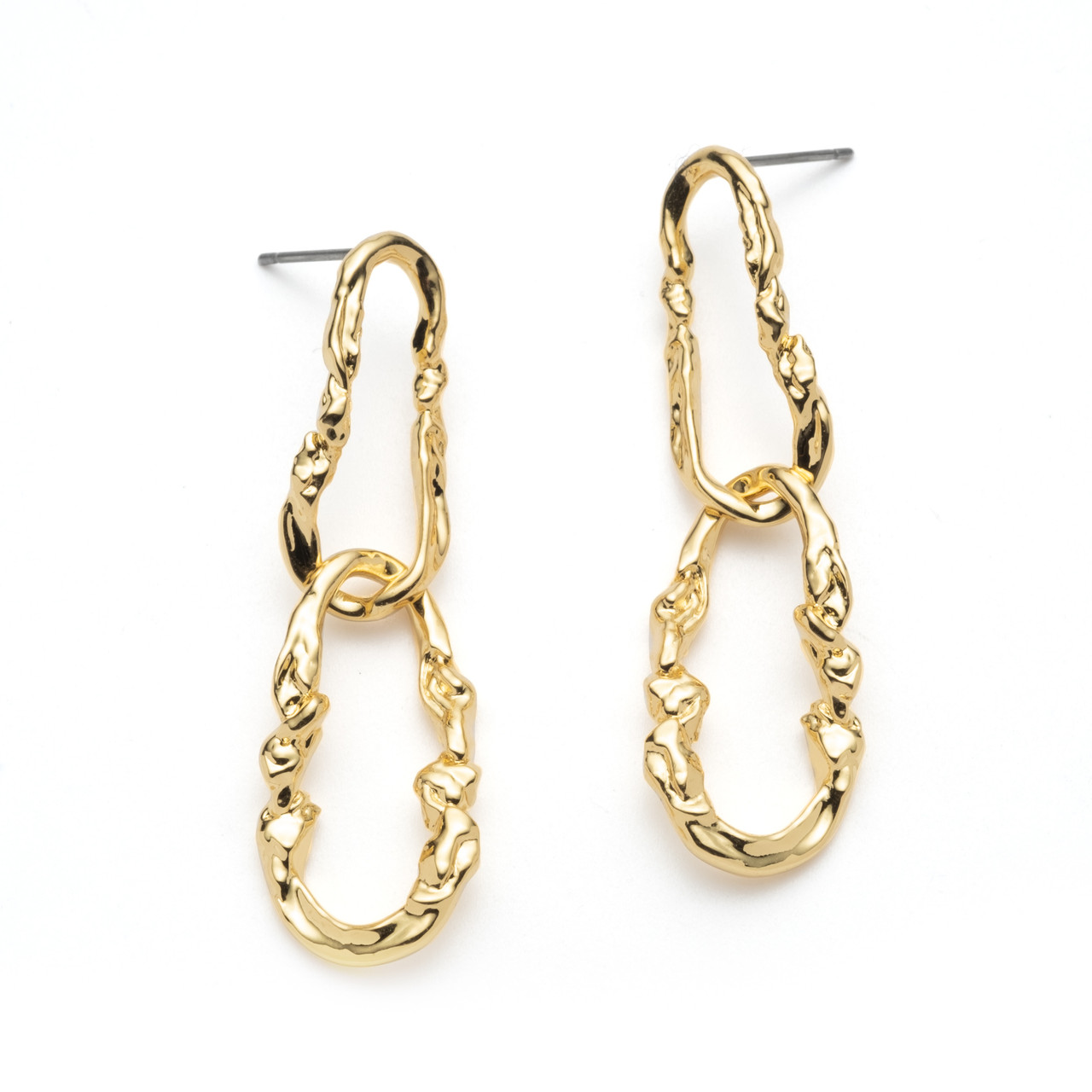 Alexis Bittar: Brut Link Post Drop Earrings, tomfoolery