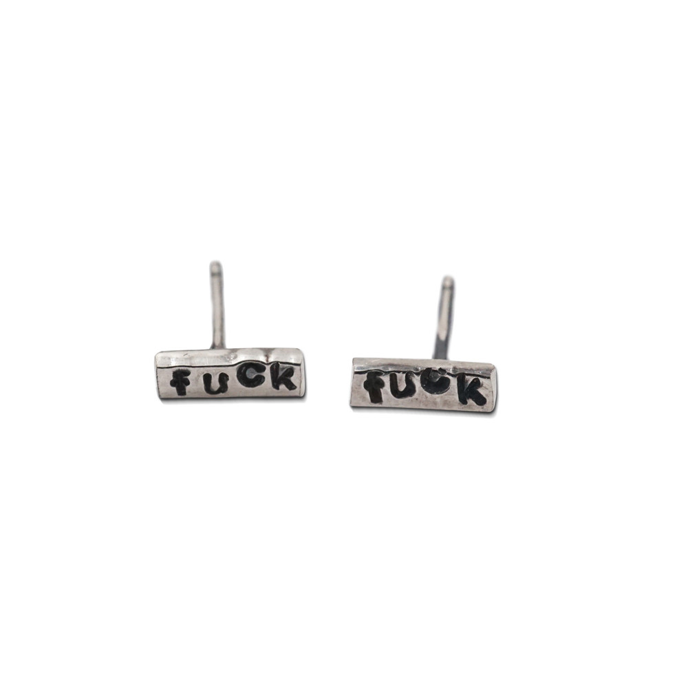 Metal Atelier: F - Studs in Silver, tomfoolery