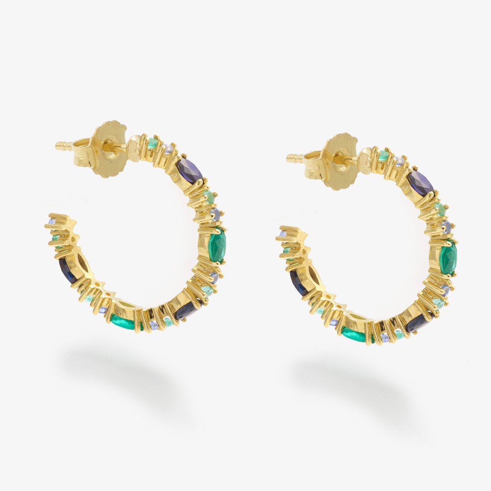 Sophie d'Agon: Gaia Hoops 2 Blue, tomfoolerylondon