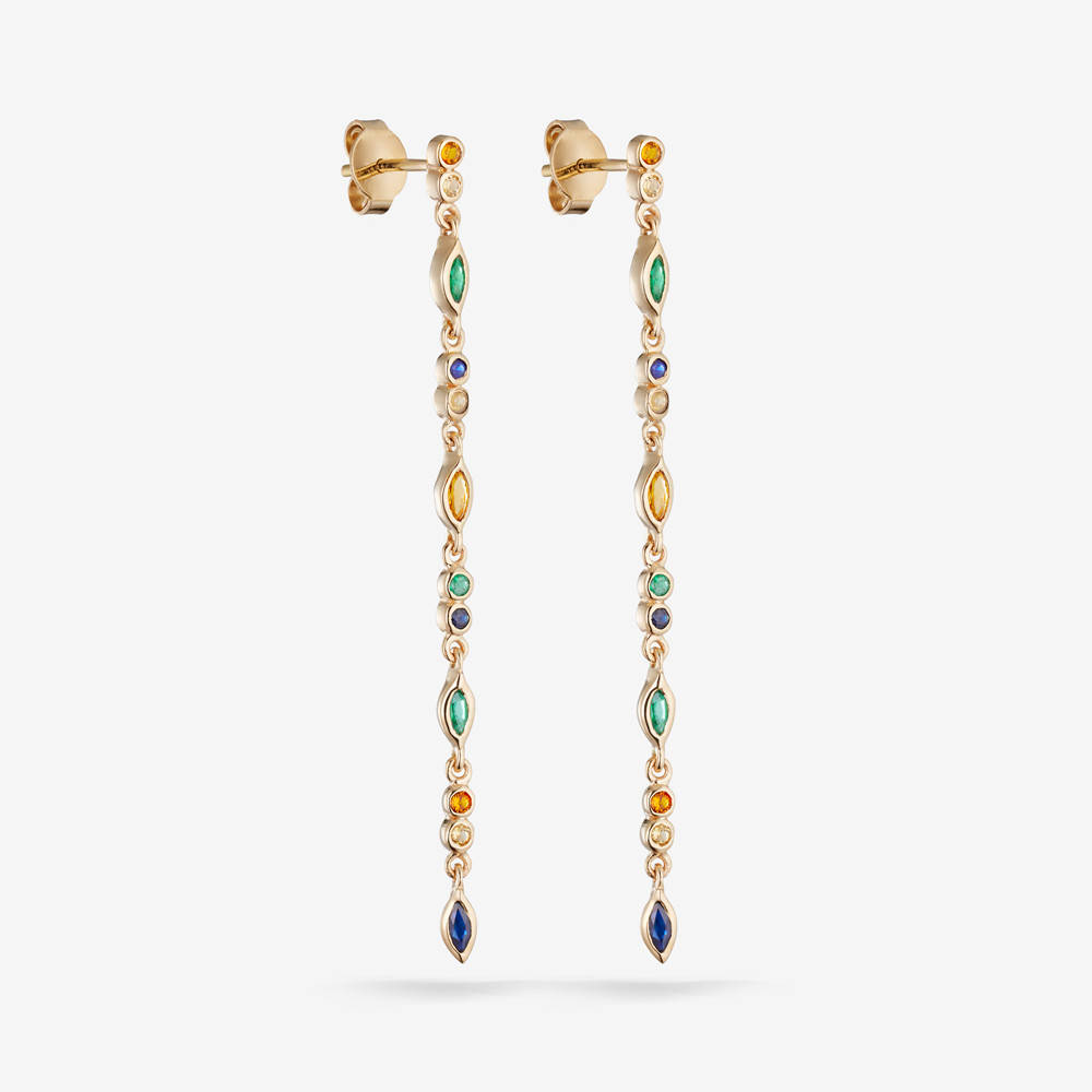 Sophie d'Agon: Gaia Earring 1 Green, tomfoolerylondon