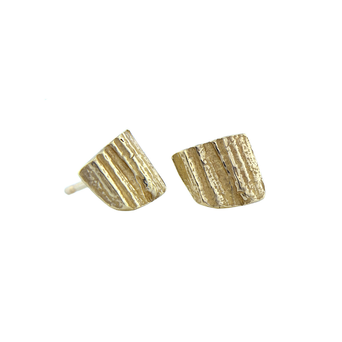 Issy White: Triangle Lined Oak Studs, tomfoolery