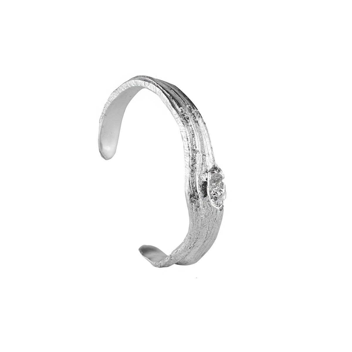 Issy White: Knot Oak Cuff in Silver, tomfoolery