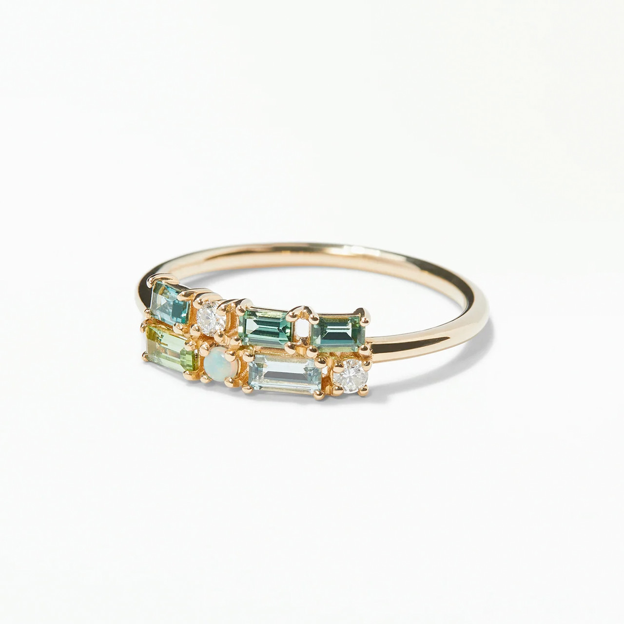 WWAKE: Tourmaline Brickwork Ring, tomfoolery London