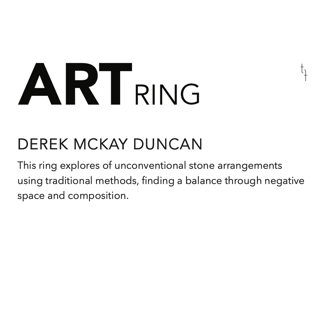 The Composition no.3 Art Ring by DMD available at tomfoolery London as a part of Art Ring 2022 exhibition.