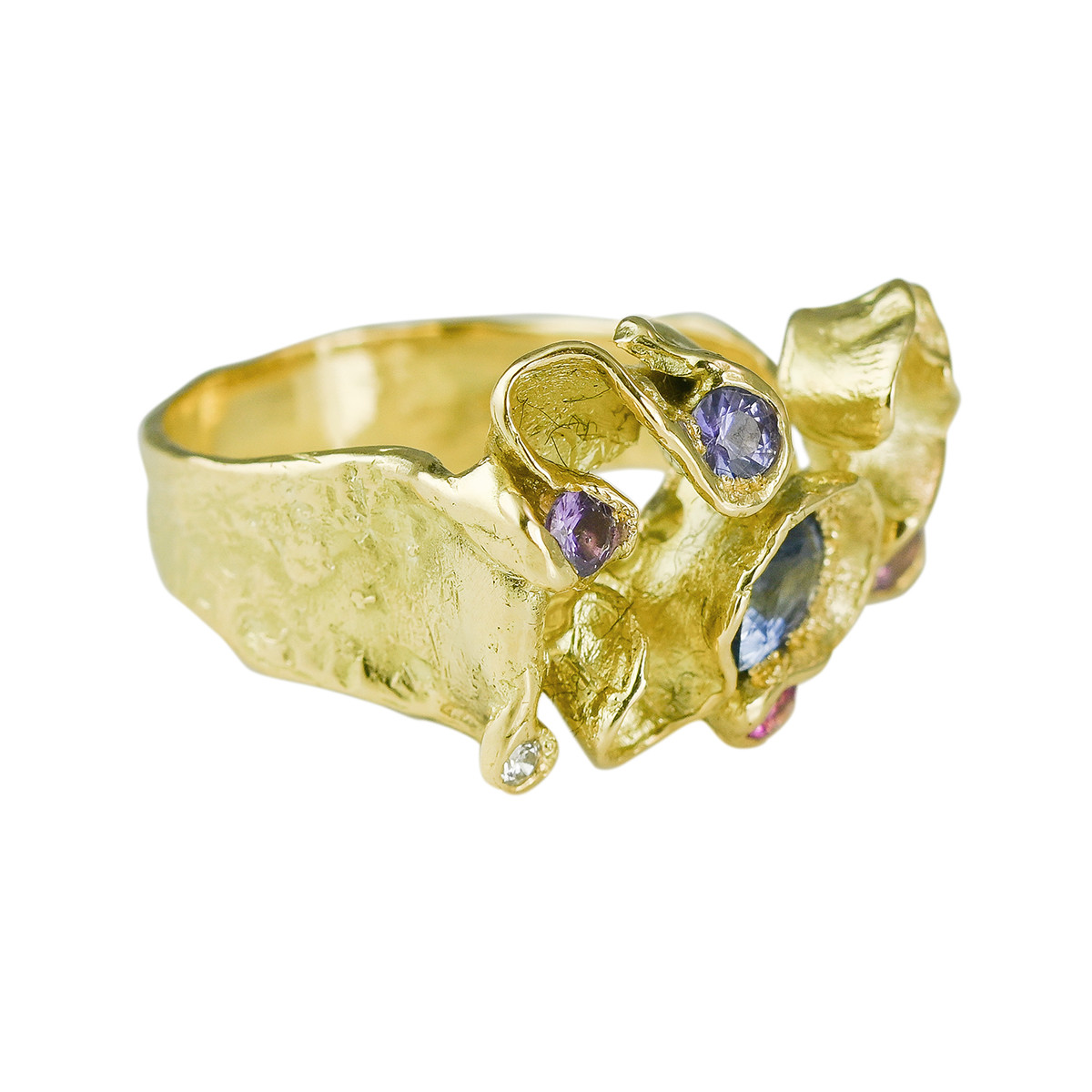 The Furbelow Bouquet Art Ring by Emily Nixon available at tomfoolery London as a part of Art Ring 2022 exhibition.